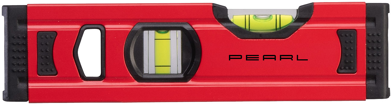 PEARL handliche Wasserwaage: Mini-Aluminium-Wasserwaage, gesicherte Libelle, 20 cm (Messwerkzeuge)