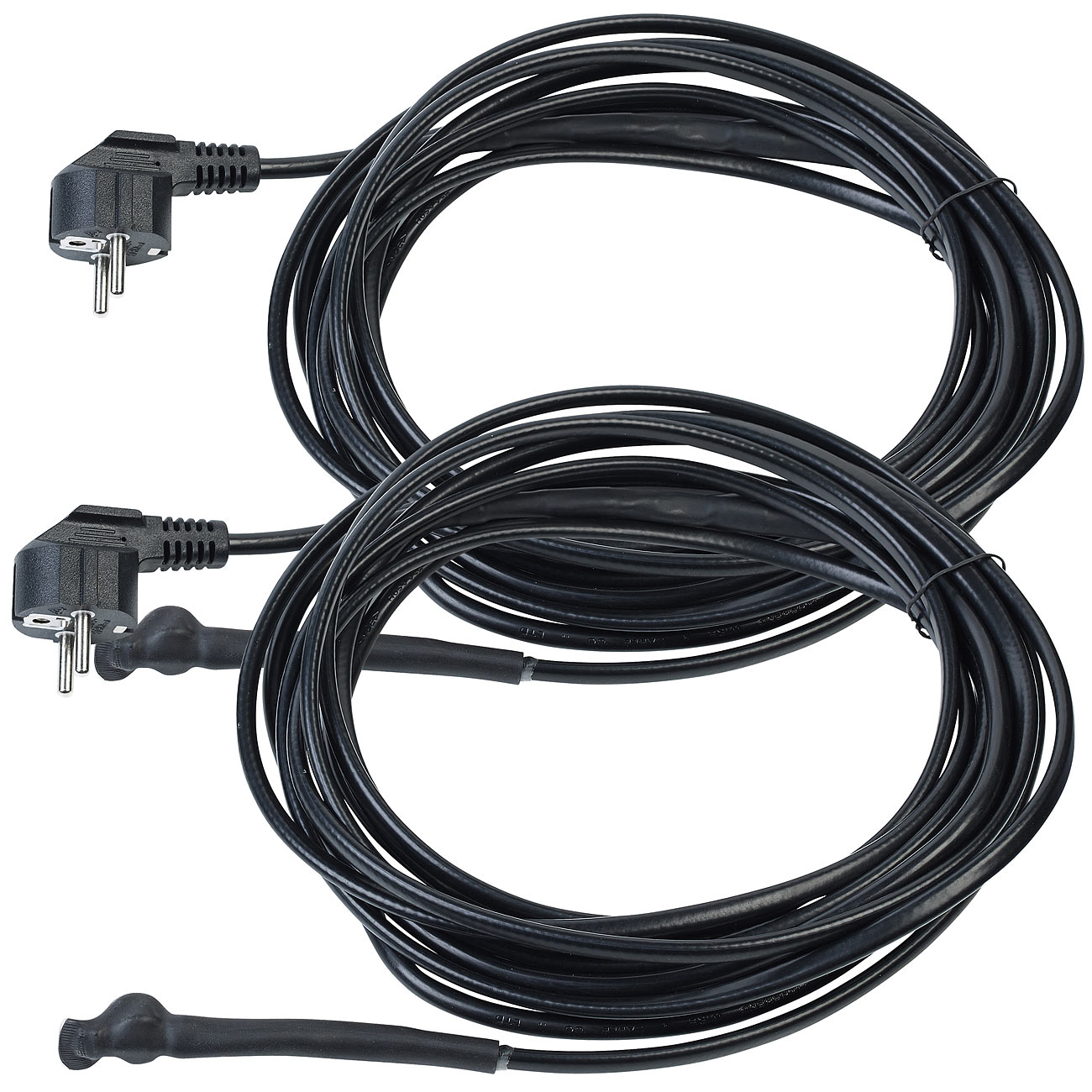 Royal Gardineer buisverwarming: 2-pack vorstbeschermingskabels met thermostaat, 4 m verwarmingskabel, 60 Watt, IPX7 (buisverwarming, palmverwarming)