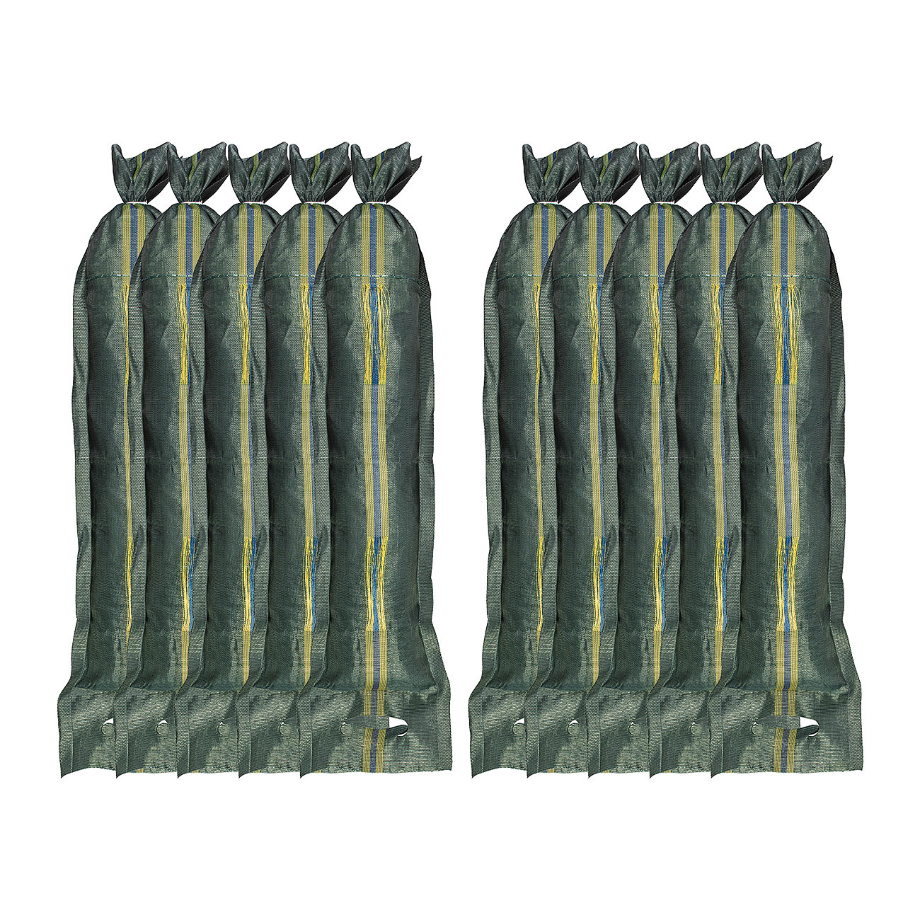 Semptec sacos de arena jumbo: Juego de 10 sacos de arena de tejido monofilamento resistente, 25 x 100 cm (sacos de arena jumbo, sacos de arena para)