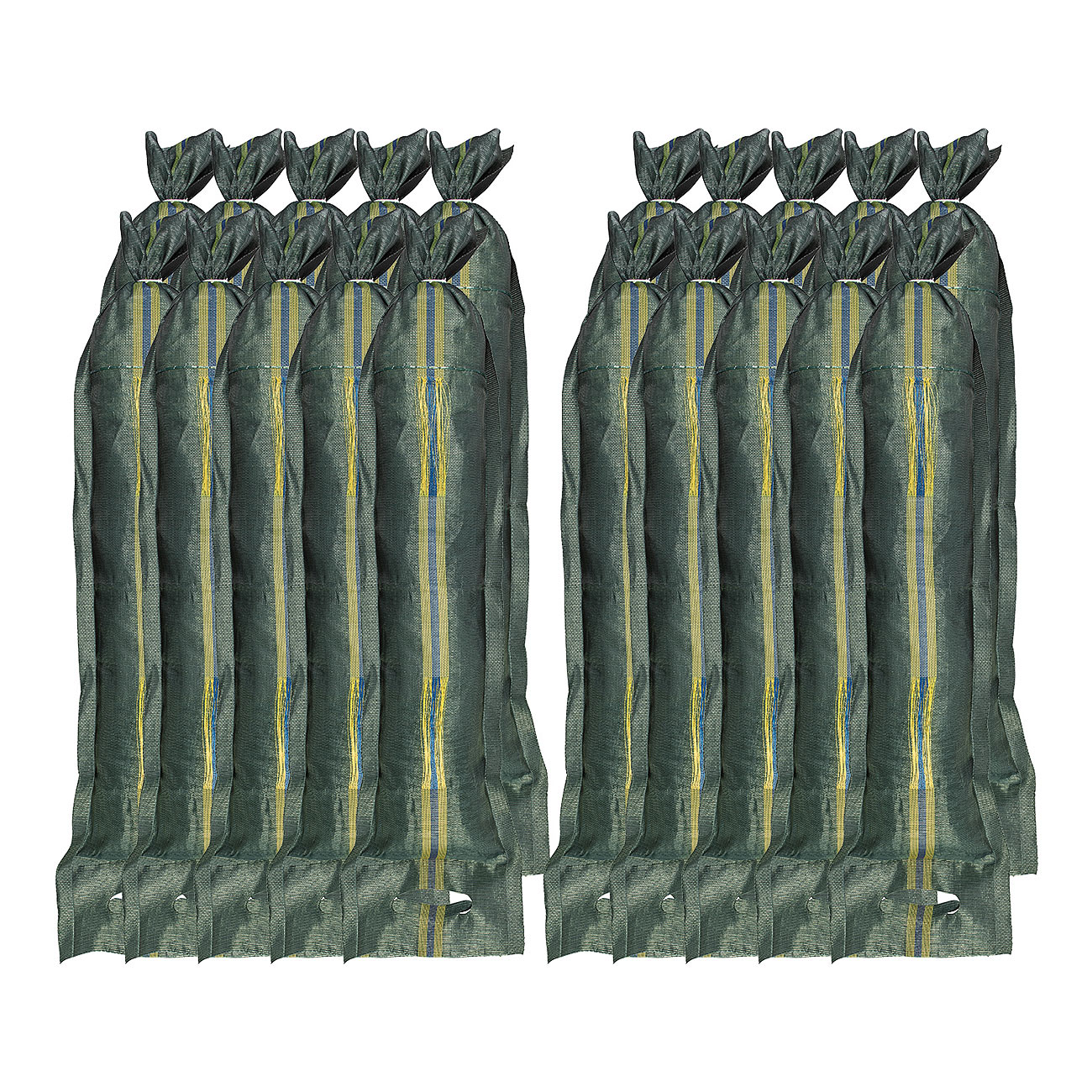 Semptec Zeltgewicht: 20er-Set Sandsäcke aus stabilem Monofilgewebe, 25 x 100 cm (Gewichtstasche, Sandsack zum selber Befüllen)