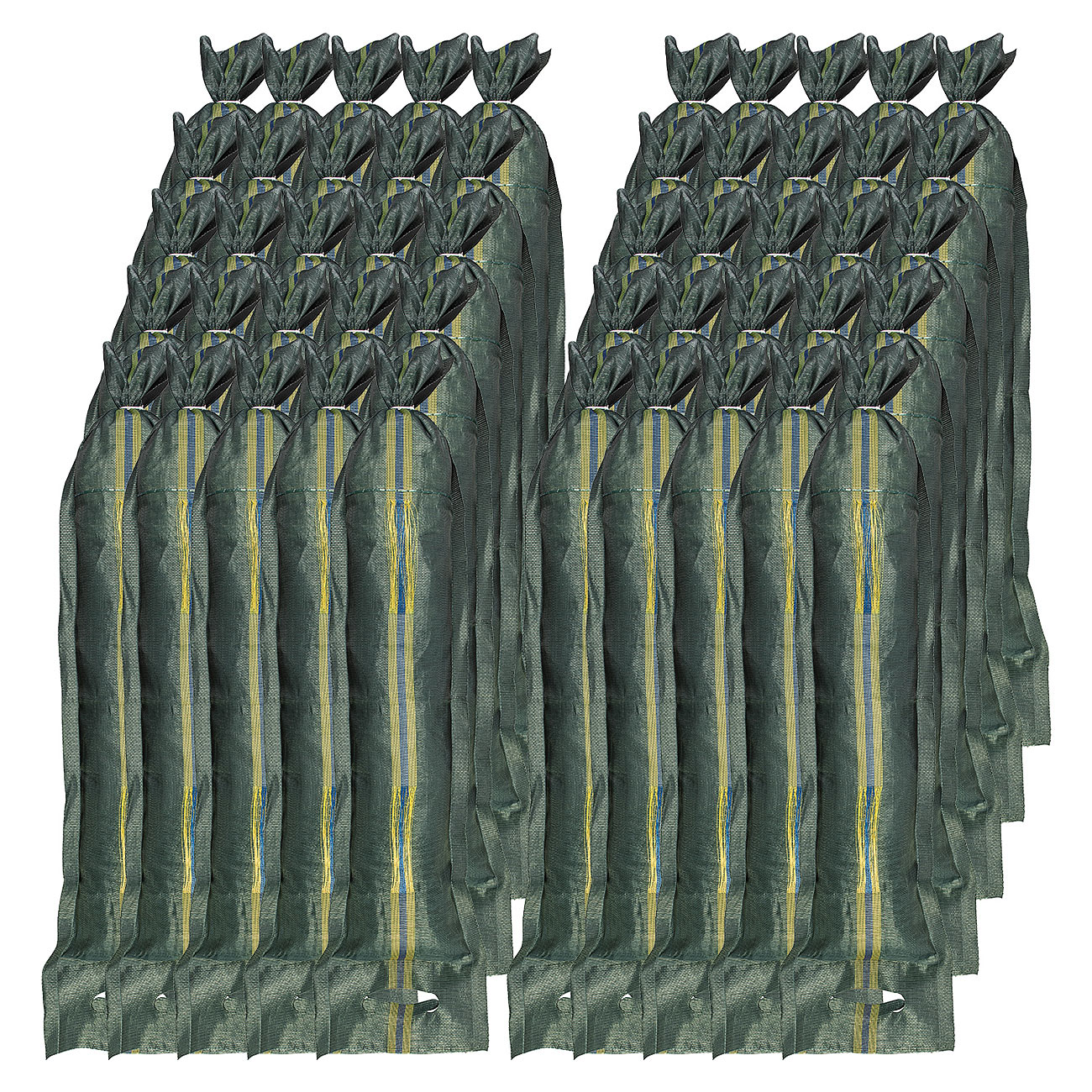 Semptec Zeltstabilisatoren: 50er-Set Sandsäcke aus stabilem Monofilgewebe, 25 x 100 cm (Hochwasserschutztasche, Befüllbarer Sandsack gegen)