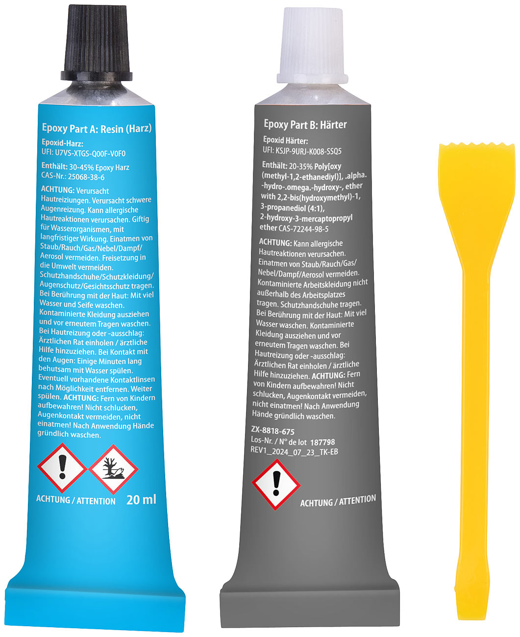 AGT Epoxy Kleber: 2-Komponenten-Epoxid-Kleber, stahlverstärkt, schnellfest, transparent (2-Komponenten Kleber Epoxidharz, zwei Komponenten Kleber)