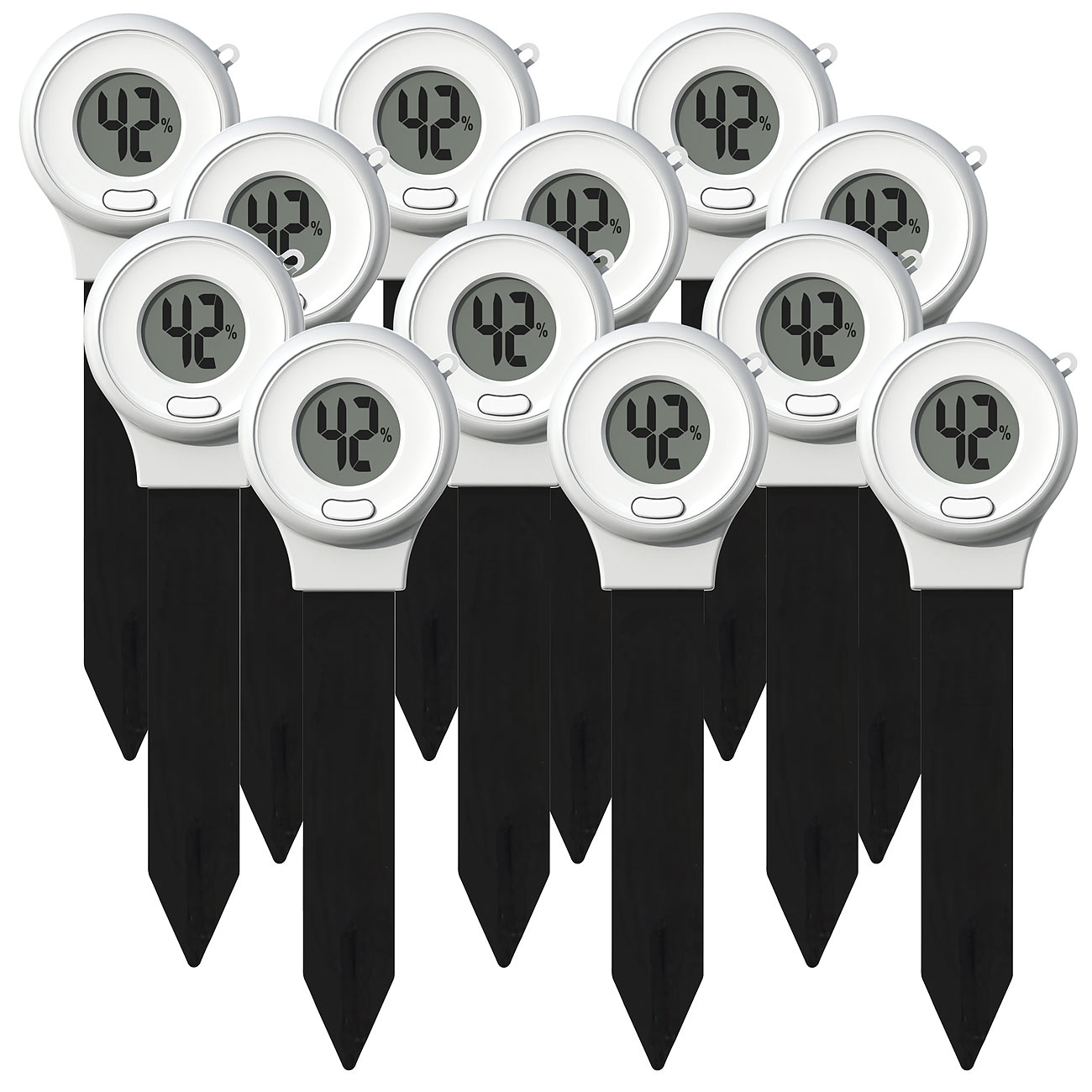 Royal Gardineer indicateur d'humidité du sol: 12 pièces ensemble de capteurs d'humidité du sol numériques pour plantes, LCD (indicateur d'humidité du)