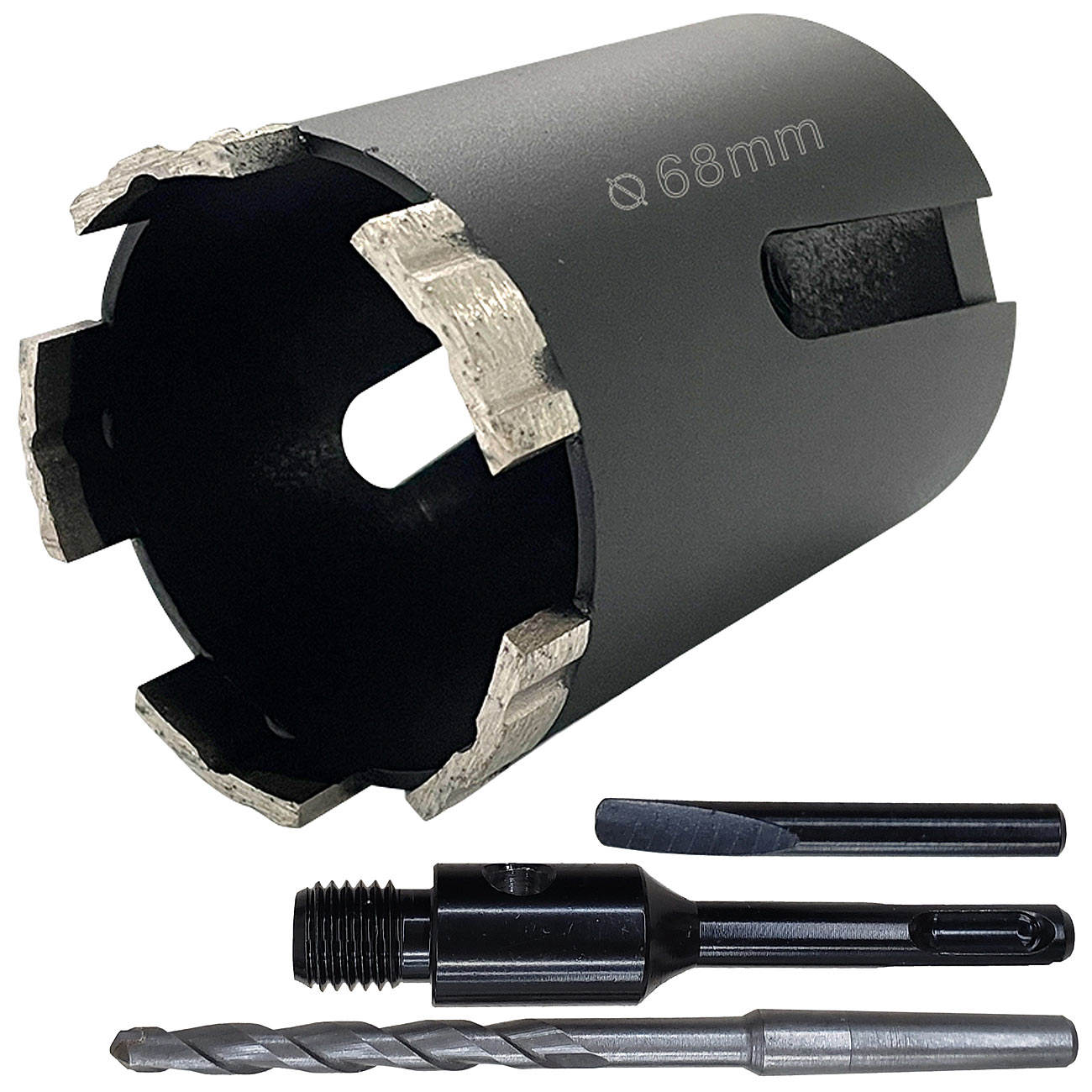 AGT trapano a nucleo trapano a nucleo: Svasatore diamantato con filettatura M16, lunghezza utile di 80 mm, 68 mm Ø (utensile da foratura utensile da)