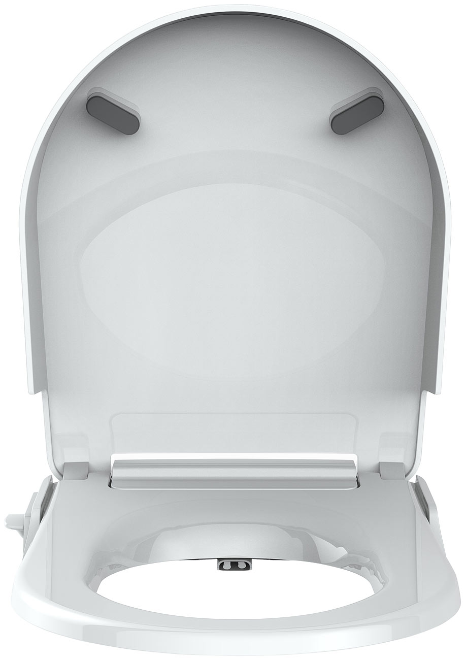 BadeStern Bidet WC: Bidet-Toilettensitz mit Doppeldüsen-System und Versandrückläufer (Bidet WC Sitze, Dusch-WCs Bidet Toilette)