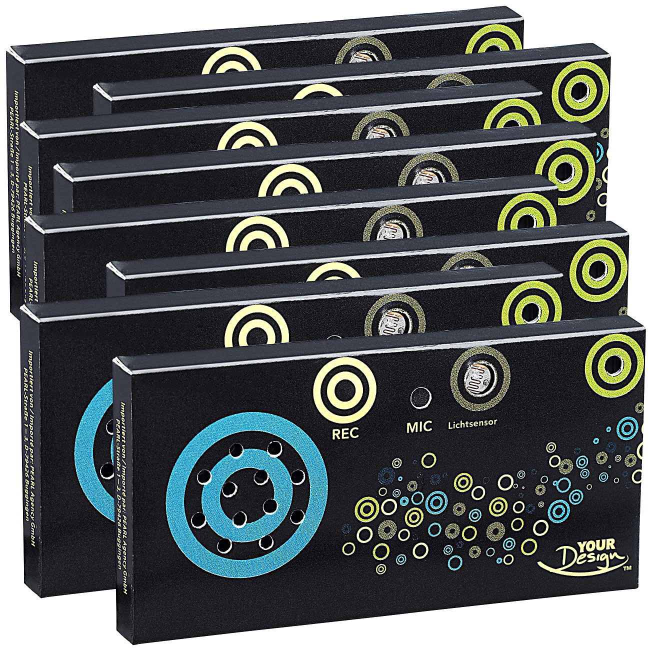 Your Design modulo sonoro per biglietto di auguri: Set di 8 moduli di saluto per pacchetti regalo, con sensore di movimento e luce (modulo audio per)