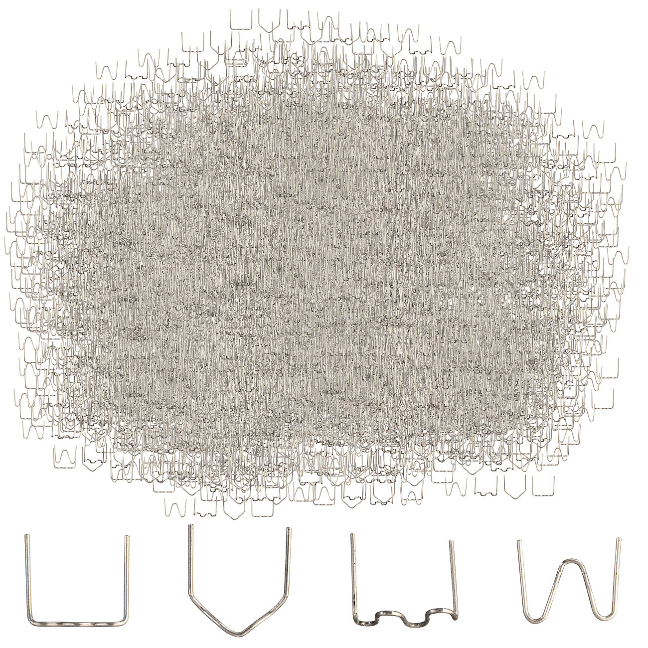 AGT saldatrice auto: 2000 chiodi per saldatore di plastica KSW-10, 4 tipi di chiodi (pinze per saldatore plastica, set riparazione paraurti auto, set)