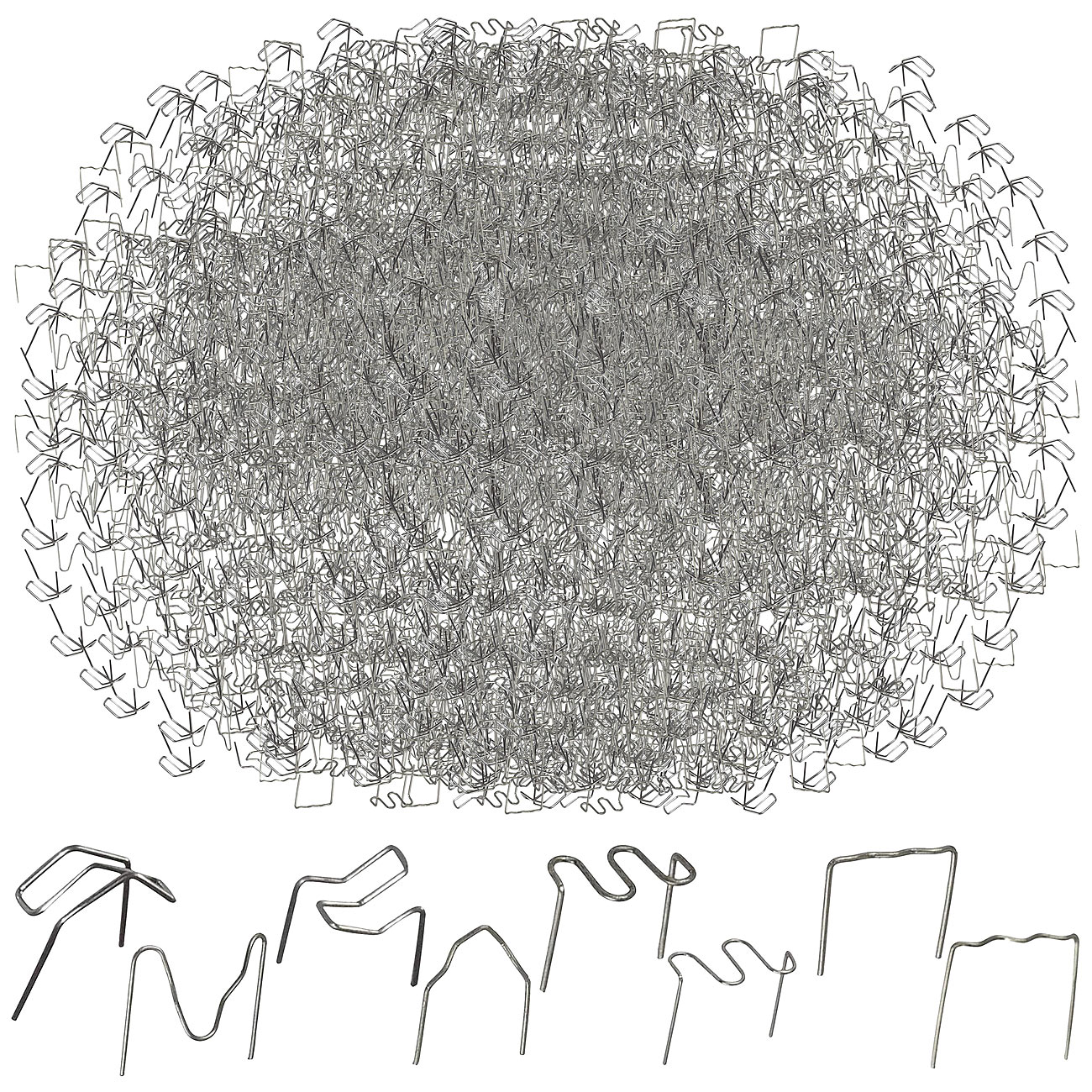 AGT saldatrice auto: 2000 chiodi per saldatore di plastica KSW-10, 8 tipi di chiodi (pinze per saldatore plastica, set riparazione paraurti auto, set)