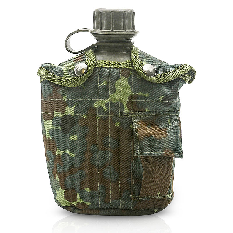 US Feldflasche im Military Look, 1 Liter woodland