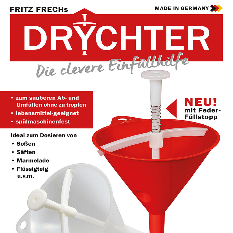 Trichter / DRYCHTER für Haushalt und Küche, 400ml, weiss