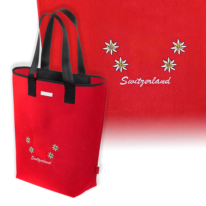 Shopping Tasche Ethno, rot, 40 x 45 x 15 cm