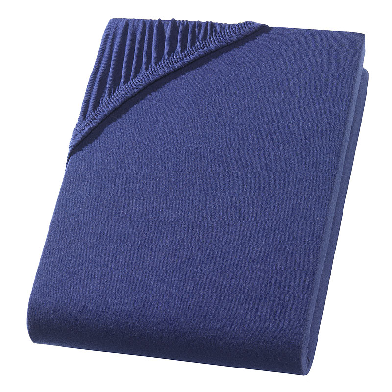 PREMIUM, Wasser-/Boxspringbett Jersey Fixleintuch, navy, bis 220 L