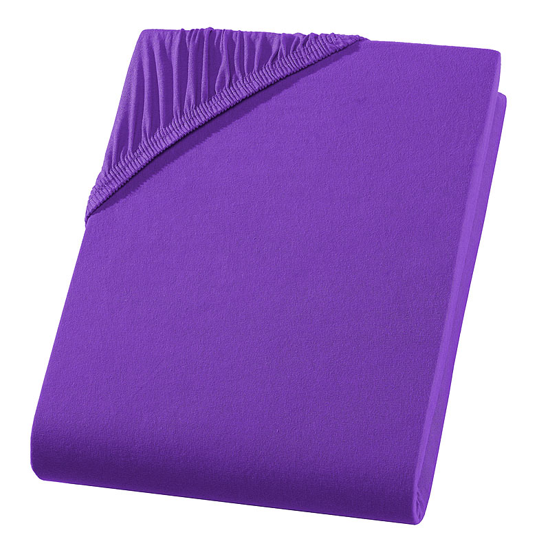 SUPERB Wasserbett/Boxspringbett Jersey Fixleintuch, violett, Steg 40cm