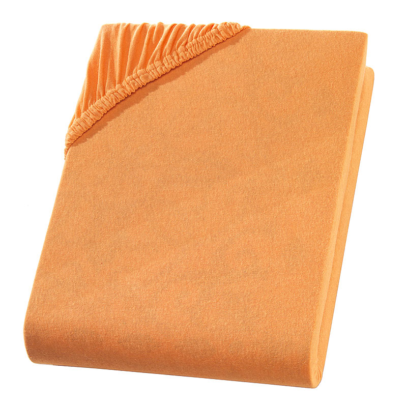 SUPERB Wasserbett/Boxspringbett Jersey Fixleintuch, orange, Steg 40 cm