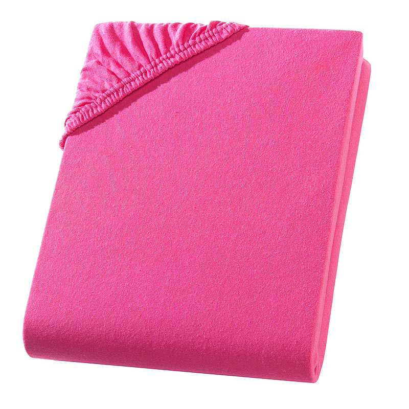 SUPERB Wasserbett/Boxspringbett Jersey Fixleintuch, magenta, Steg 40cm