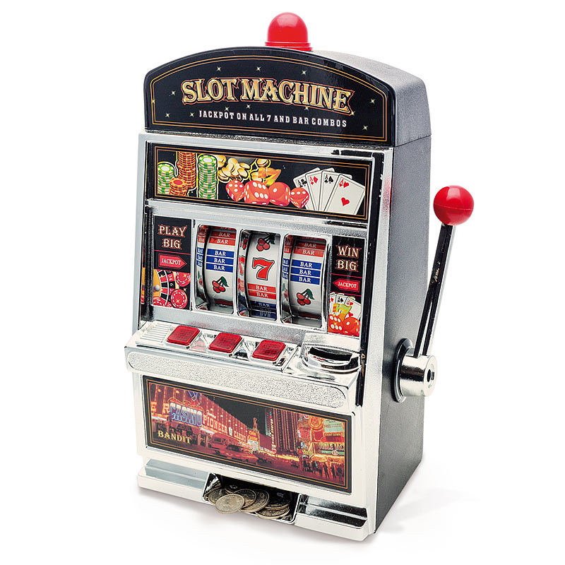 Slot-Machine Einarmiger Bandit Spielautomat mit Spardose