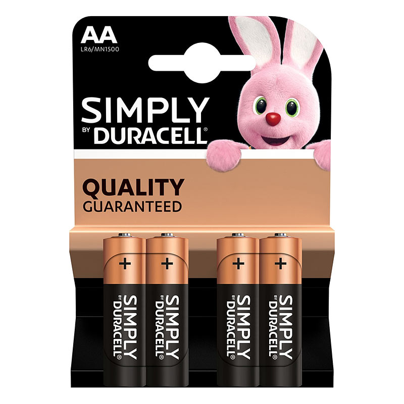 Simply Batterien AA Mignon LR6 Alkaline im 4er-Pack