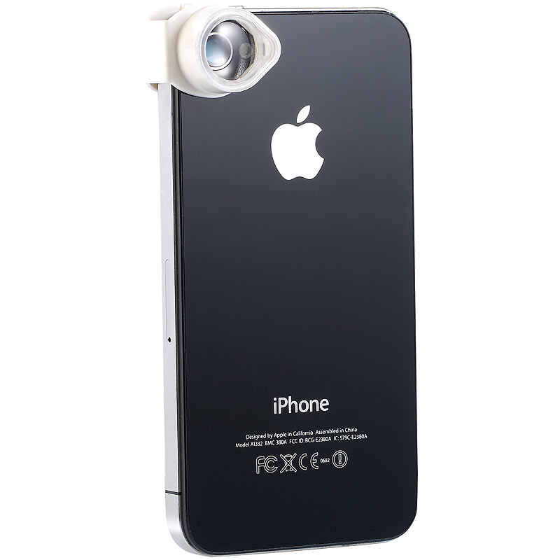 Mikroskop-Adapter für iPhone mit 4-fach Vergrößerung