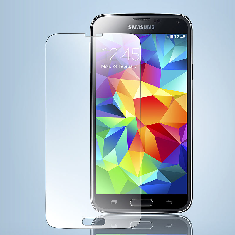 Displayschutz für Samsung Galaxy S5 gehärtetes Echtglas, 9H