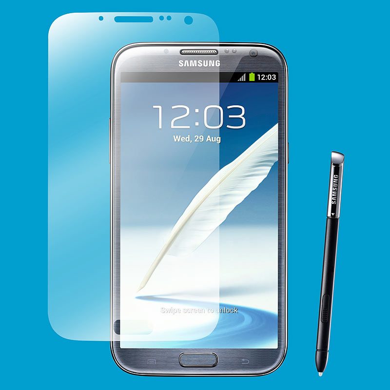 Displayschutz für Samsung Galaxy Note 2 gehärtetes Echtglas, 9H