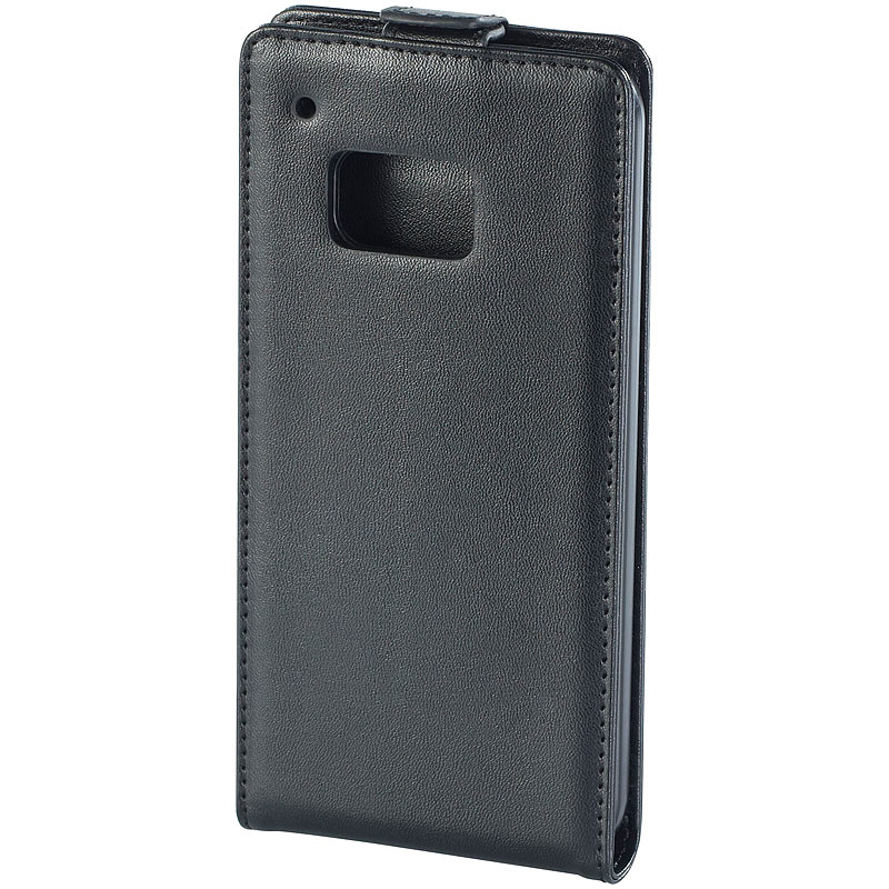 Stilvolle Klapp-Schutztasche für HTC ONE M9, schwarz