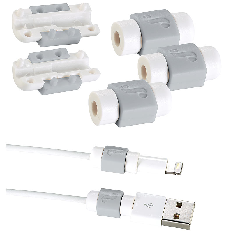 Kabelprotektor für Apple-Daten- & Ladekabel, 4er-Set
