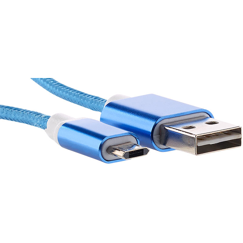 Lade-/Datenkabel USB auf Micro-USB mit beidseitigen Steckern, 100 cm