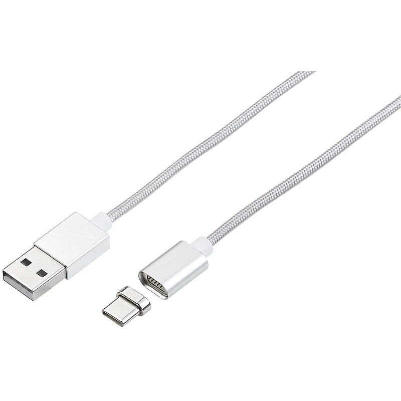 USB-Lade- & Datenkabel mit magnetischem USB-C-Stecker, 1 m, 2,1 A