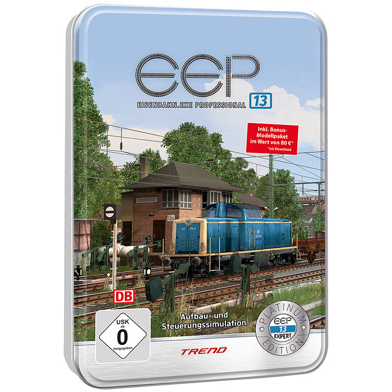 Eisenbahn.exe 13 Platinum in dekorativer Metall-Reliefbox