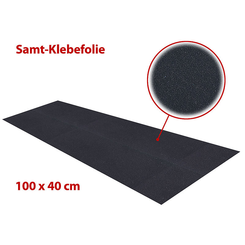 Samt-Klebefolie 40 x 100 cm, schwarz