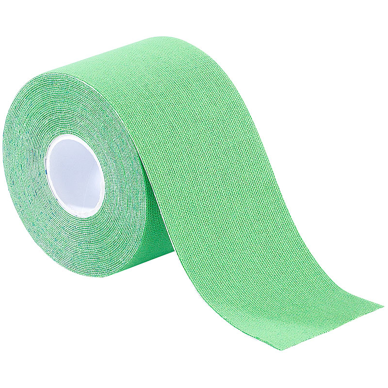 Kinesiologie-Tape aus Baumwollgewebe, 5 cm x 5 m, grün