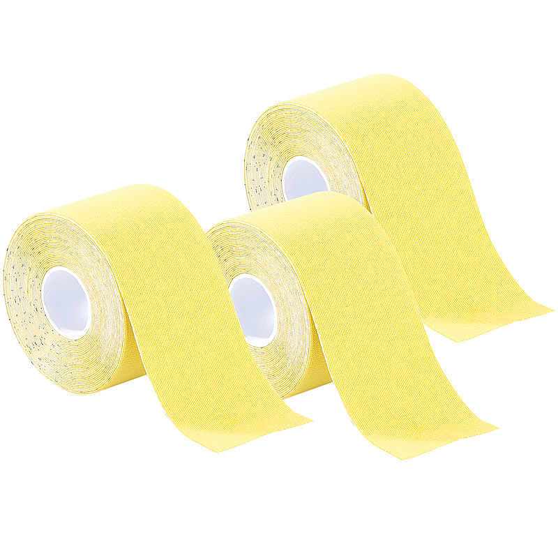 Kinesiologie-Tape aus Baumwollgewebe, 3er-Set, gelb