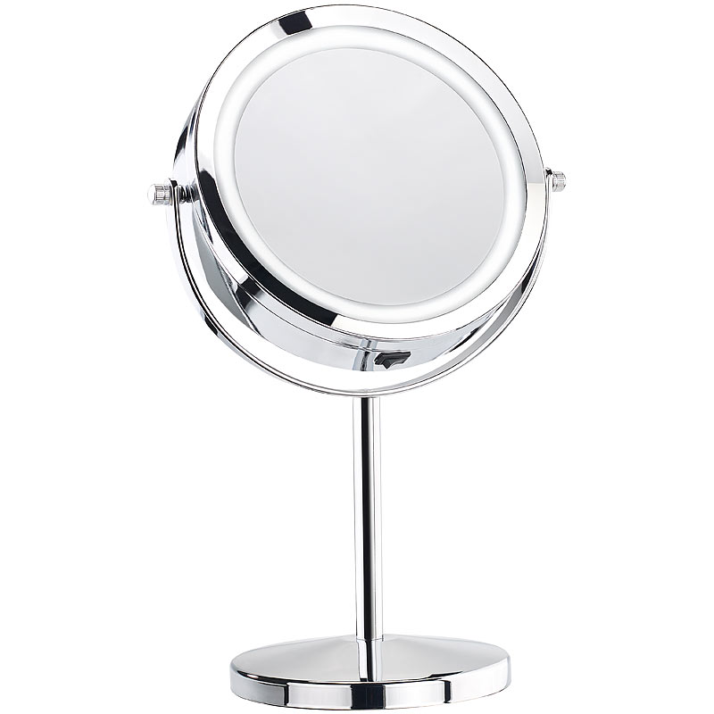 Stand-Kosmetikspiegel mit 18 LED, 3-fache Vergrößerung