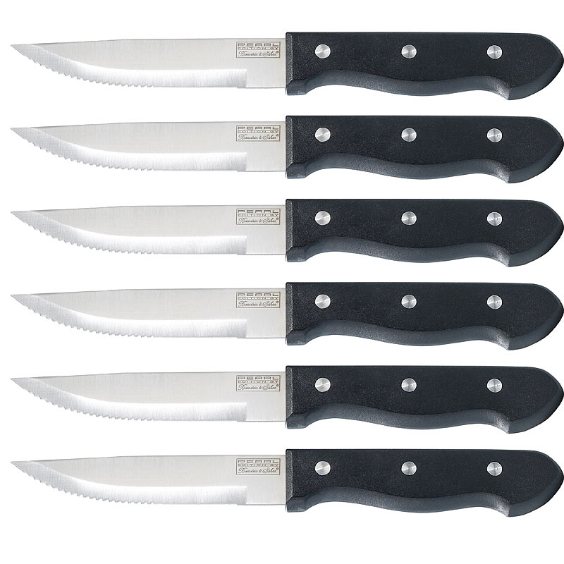 6-teiliges Steakmesser-Set aus rostfreiem Edelstahl