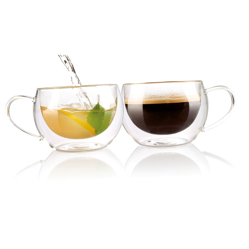 Doppelwandiges Kaffee- & Tee-Glas, 2er-Set