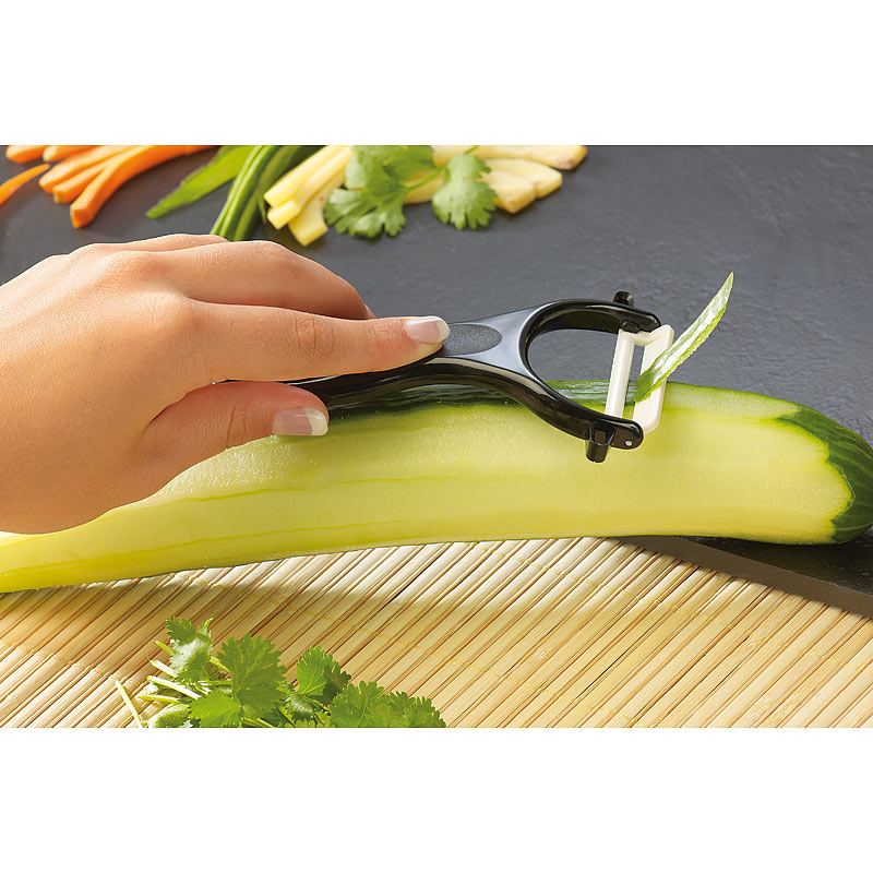 Spargelschäler: Keramik-Messer & Schäler (PEARL Edition) (Keramik