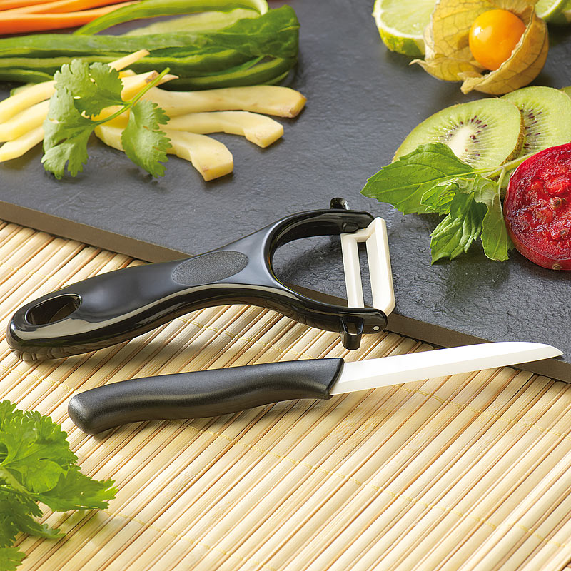 Spargelschäler: Keramik-Messer & Schäler (PEARL Edition