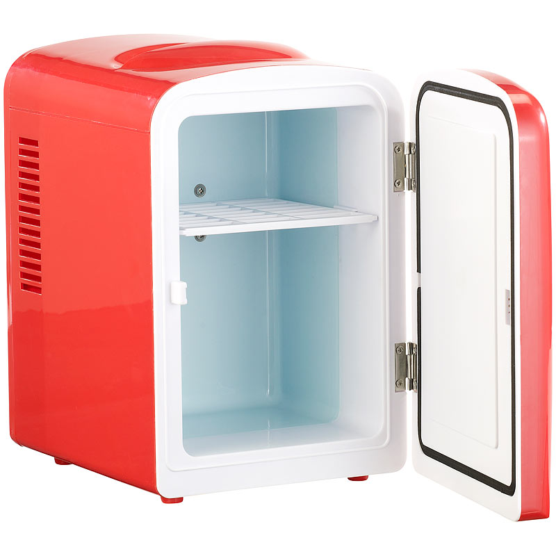 Mini-Kühlschrank mit Warmhalte-Funktion, 4 Liter, für 12/230 Volt, rot