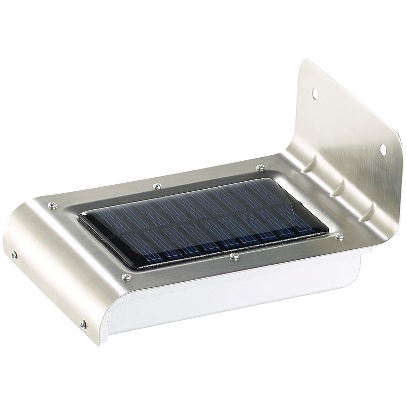 Luminea 3er-Set Solar-LED-Wandleuchten mit Bewegungssensor /& Nachtlicht 50 lm