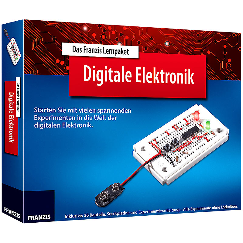 Franzis Lernpaket Elettronica Base - Kit Esperimenti Con Circuiti, Allarme, Sensore Luce, Manuale - 2