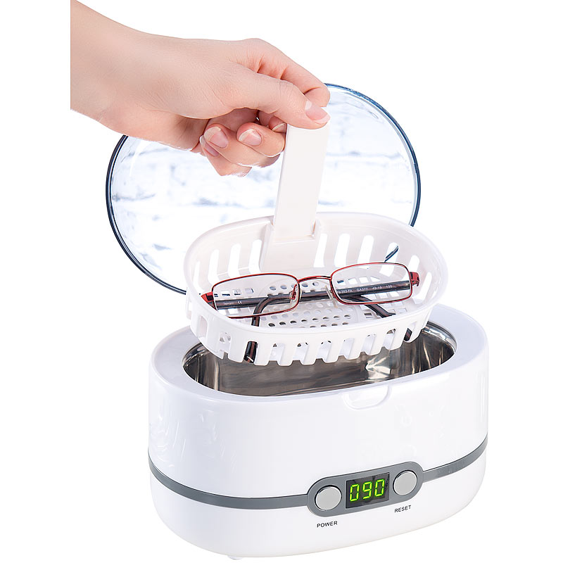 Digital-Ultraschallreiniger, Einlegekorb, für Brillen & Schmuck, 50 W