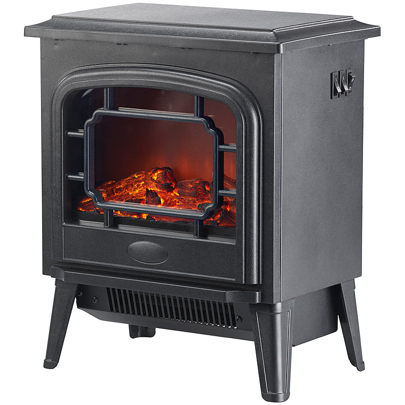 Elektrischer Kaminofen in Nostalgie-Optik, 2-stufig 1.000 / 2.000 Watt