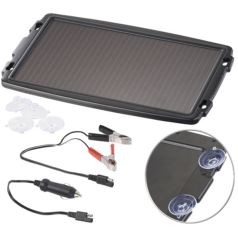 Solar-Ladegerät für Auto-Batterien, 12 Volt, 2,4 Watt