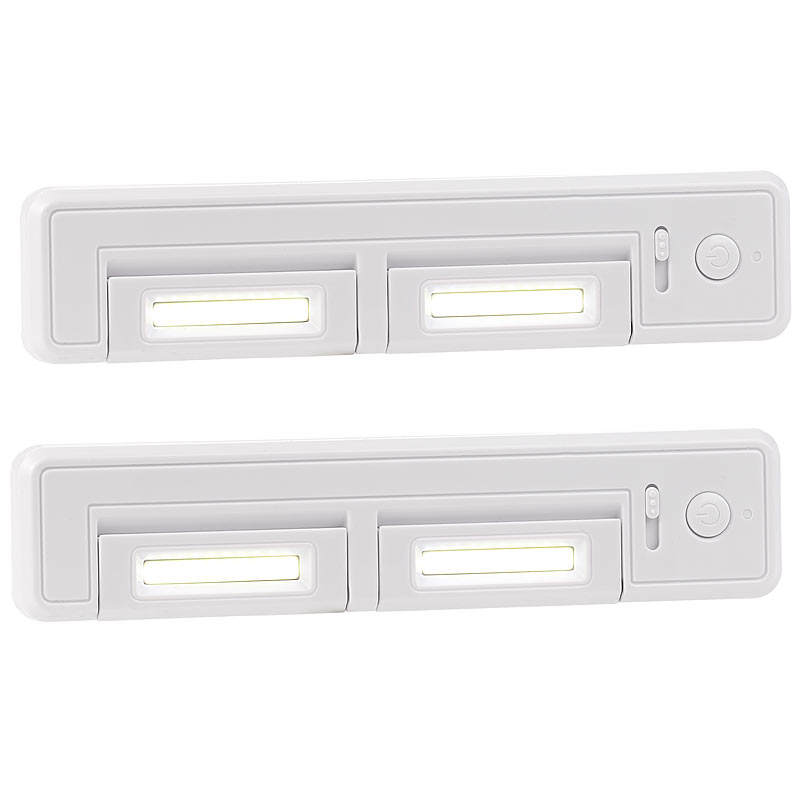 2er-Set Schrank-Unterbau-Leuchten COB, 2 Watt, 80 Lumen