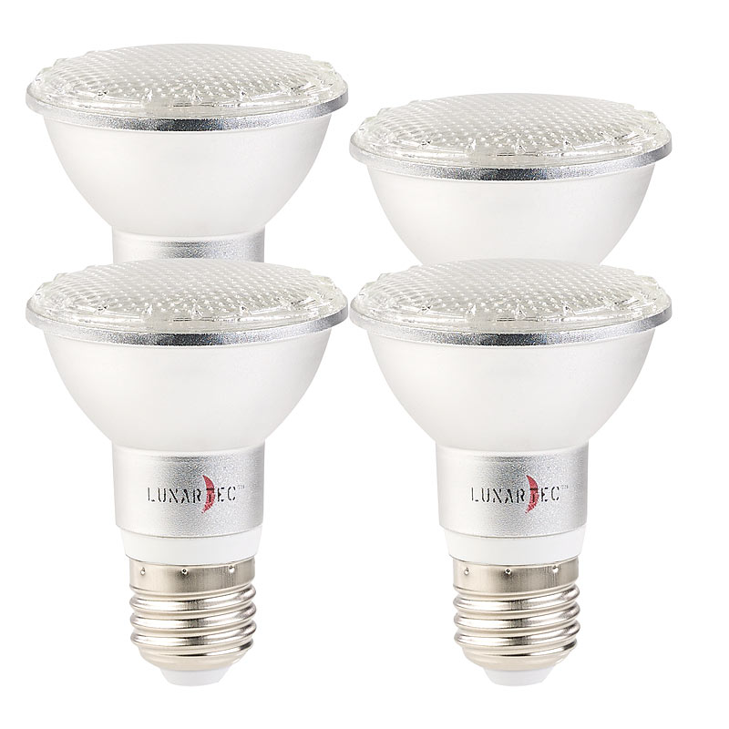 LED-Pflanzenlampe mit 48 LEDs, 50 Lumen, E27, 4er-Set