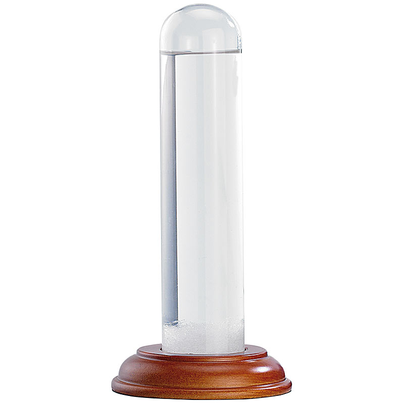Sturmglas//Barometer//Wetterglas auf Holz LED Licht