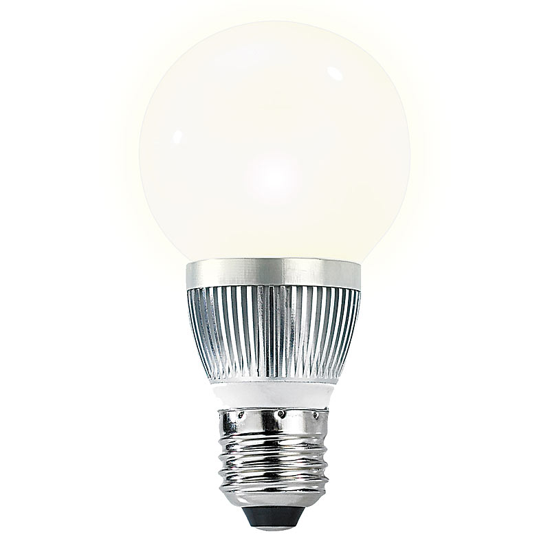 Energiespar-LED-Lampe mit 3 Watt, E27, Bulb, warmweiß, 205 lm