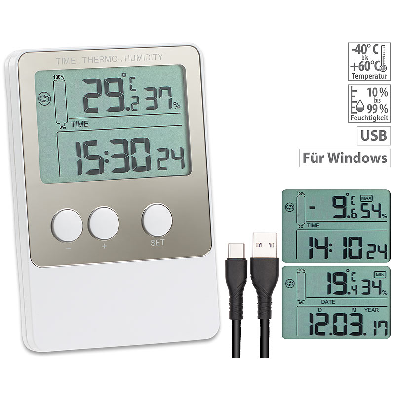 USB-Temperatur- & Luftfeuchtigkeits-Datenlogger V2 mit PC-Software