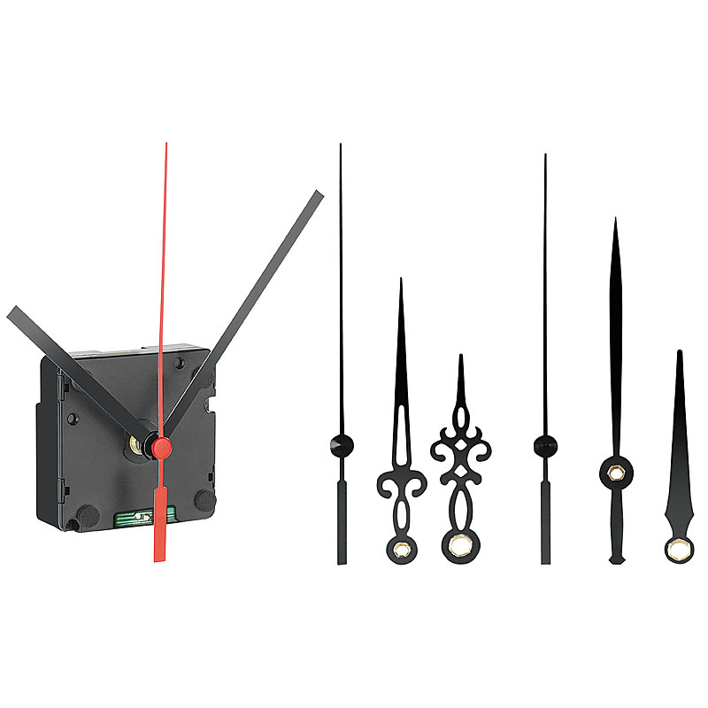 Funk-Uhrwerk mit 3 Zeigersets für selbstgestaltete Uhren