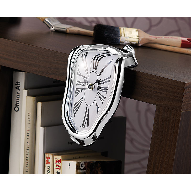 Originelle Regal-Uhr mit kunstvollem Surrealismus-Design